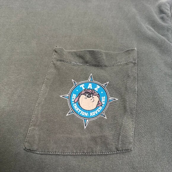 90s Looney Tunes Taz Destination Adventure Tee L - Picture 3 of 5